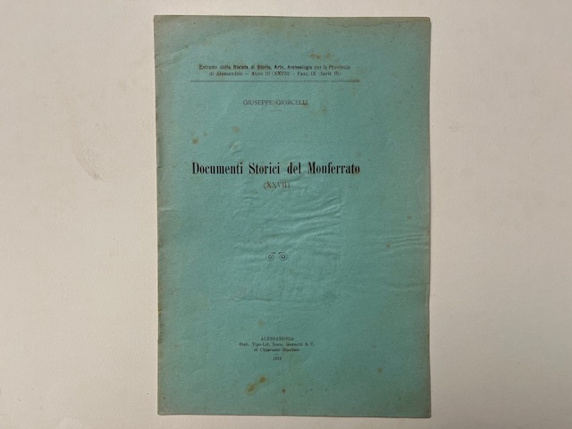Documenti storici del Monferrato (XXVII)